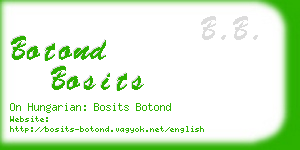 botond bosits business card